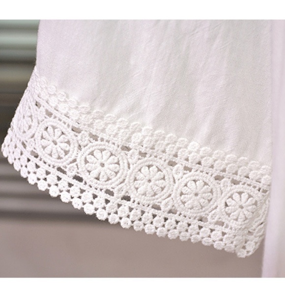 Boho White Tassel Fringe Tunic Beach Coverup - Picture 6 of 6